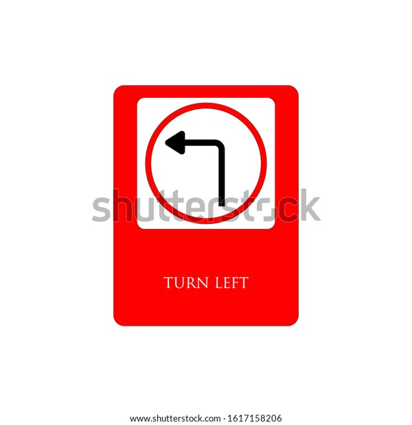 Turn left sign. simple\
design