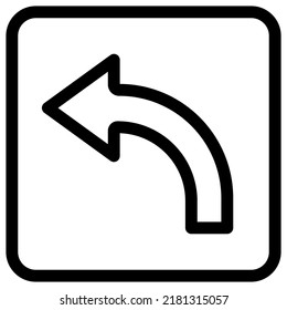 Turn Left Sign Traffic Direction Layout Stock Vector (Royalty Free ...