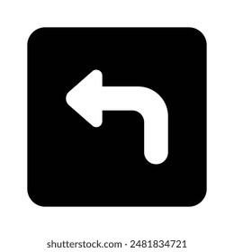 Turn Left sign vector design, traffic road sign