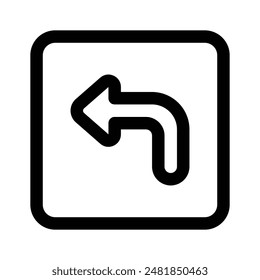 Turn Left sign vector design, traffic road sign
