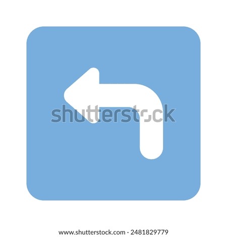 Turn Left sign vector design, traffic road sign
