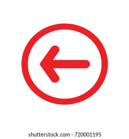 Turn left symbol. Icon design of vector.