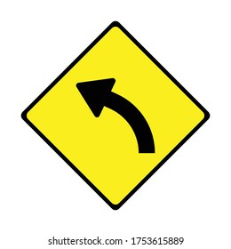 turn left traffic road sign 