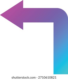 Turn left Vector Icon Design Illustration