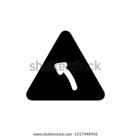 turn left vector road sign icon