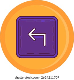 Turn Line vector Icon Design