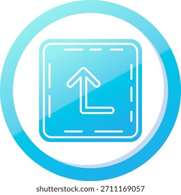 Subir el diseño del ícono de Vector de línea