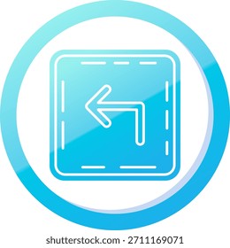 Turn Line vector Icon Design