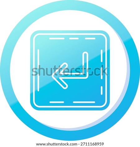 Turn Line vector Icon Design