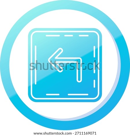 Turn Line vector Icon Design