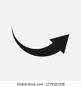 Turn Next Page Arrow Vector Icon Isolated On White Background.