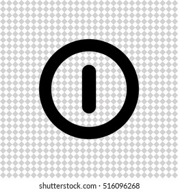 Turn off -  black vector icon