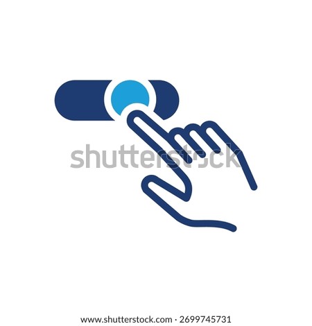 Turn off button click colored icon vector design good for web or mobile app