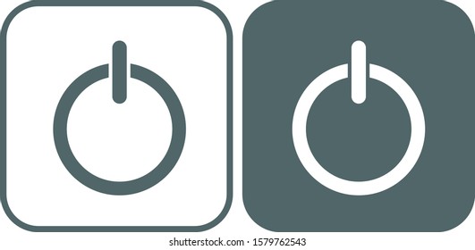 Turn off button icon. Vector illustration