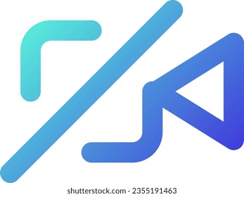 Schalten Sie das perfekte Farbverlauf-Linear-Icon der Kamera aus. Rufen per Bote. Videotelefonie. Zeilennutzer-Schnittstellensymbol Modernes Piktogramm. einzelne Vektorgrafik