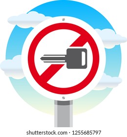 Turn Off Car Motor Sign