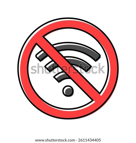 turn off color icon vector. turn off sign. isolated symbol illustration