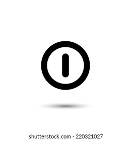 Turn off icon - black vector illustration 