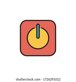 desactivar la ilustración vectorial de contorno rellenada por iconos. icono de ecología aislado en fondo blanco