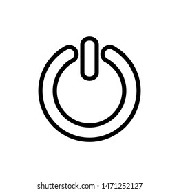 Turn Off Icon , Key Template Design Simple Concept Emblem Isolated Illustration ,  Technology Sample Control , Outline Solid Background White
