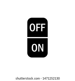 Turn Off Icon , Key Template Design Simple Concept Emblem Isolated Illustration ,  Technology Sample Control , Outline Solid Background White
