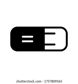 Deaktivieren Sie Symbol oder Logo einzeln auf Zeichensymbolen, Vektorgrafik - hochwertige Vektorsymbole in schwarzem Stil
