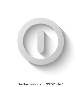 Turn off icon - paper vector illustration