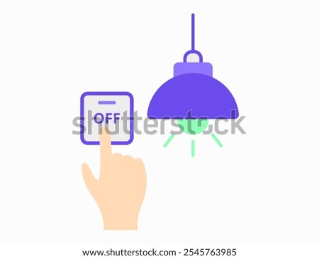 Turn off the lights icon illustration. Sustainable workplace icon illustration. Sustainable Lifestyle Icon. 