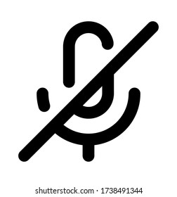 desactivar el vector de iconos del botón del micrófono para web y aplicación