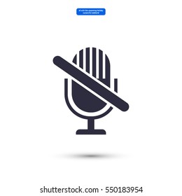 turn off microphone vector ???? 10 EPS