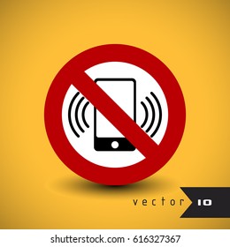  Turn off mobile phone sign mute smart phone vector icon