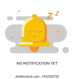 turn off, no message notification concept illustration flat design vector eps10. modern graphic element for landing page, empty state ui, etc