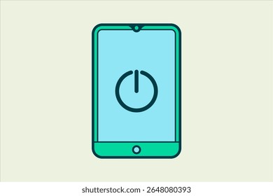 turn off the phone icon. icon related to UI elements. suitable for web site, app, user interfaces,element, printable etc. flat line icon style. simple vector design editable