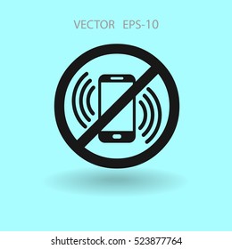 apaga el icono del teléfono. ilustración vectorial