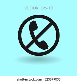 turn off phone icon. vector illustration