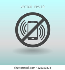 turn off phone icon. vector illustration