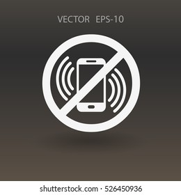 Schalten Sie das Telefonsymbol aus. Vektorgrafik