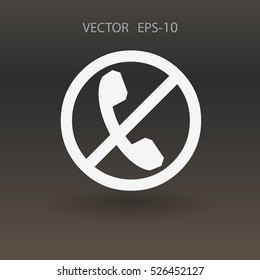 turn off phone icon. vector illustration