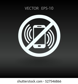 turn off phone icon. vector illustration