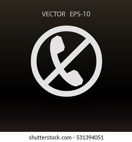 turn off phone icon. vector illustration