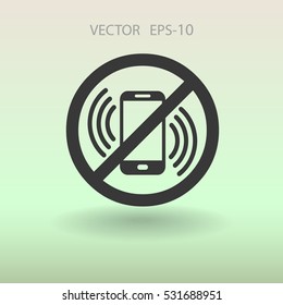 turn off phone icon. vector illustration