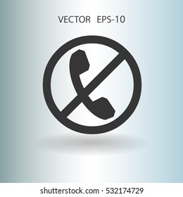 turn off phone icon. vector illustration