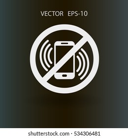 turn off phone icon. vector illustration
