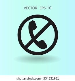 turn off phone icon. vector illustration
