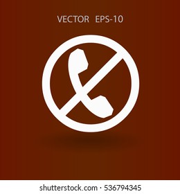 turn off phone icon. vector illustration