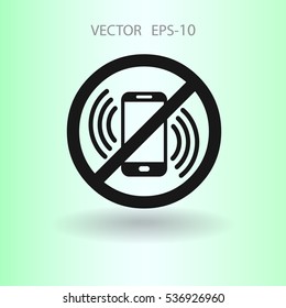 turn off phone icon. vector illustration