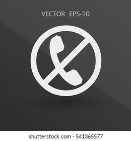 apaga el icono del teléfono. ilustración vectorial