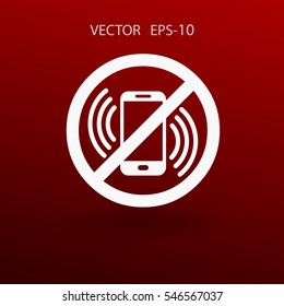 turn off phone icon. vector illustration