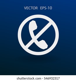 turn off phone icon. vector illustration