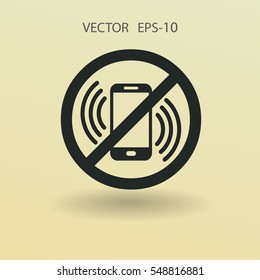 turn off phone icon. vector illustration